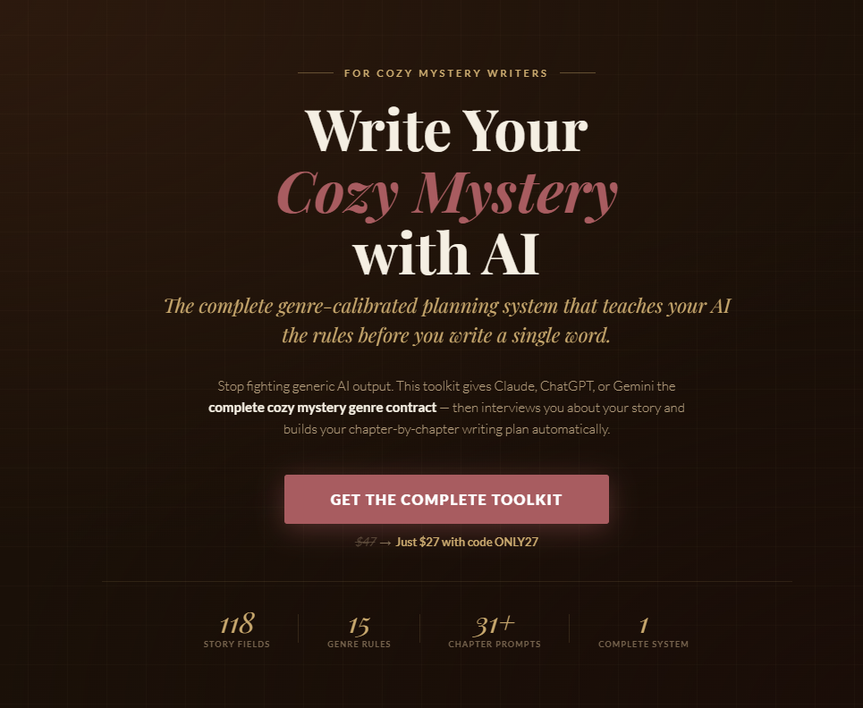 write your cozy mystery with ai